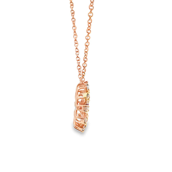 Dije con cadena en oro de 18K OA con diamante de 0.60 ct colección Margherita- Damiani