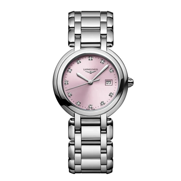 Reloj Longines Primaluna Acero Cuarzo 30MM Rosa