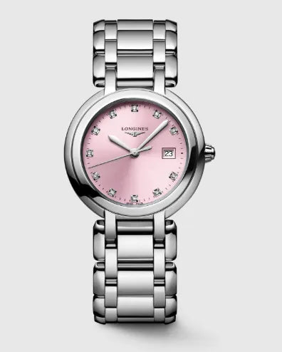 Reloj Longines Primaluna Acero Cuarzo 30MM Rosa