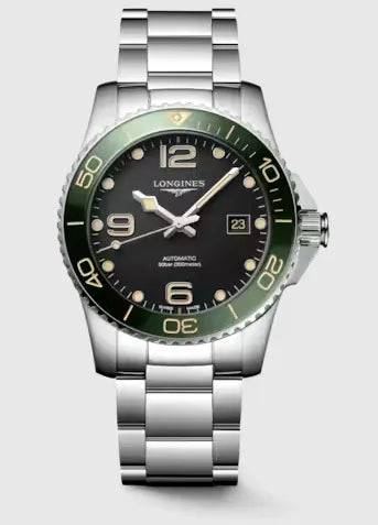Reloj Longines HydroConquest en acero automático 41 mm con carátula verde