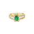 Anillo para Dama en 14K en Oro Amarillo con 0.97CT en Diamantes y 0.82CT en Esmeralda
