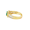 Anillo para Dama en 14K en Oro Amarillo con 0.97CT en Diamantes y 0.82CT en Esmeralda