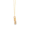 Cruz con cadena en oro amarillo de 14K con 0.06 ct en diamante H SI1