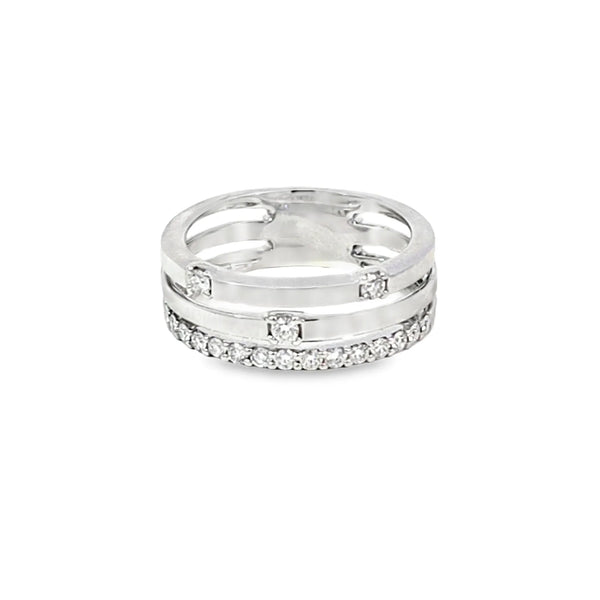 Anillo para Dama en 14K en Oro Blanco con 0.45CT en Diamantes