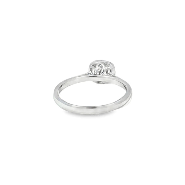 Anillo Solitario en Oro Blanco de 14K con Brillante de 0.23 ct.