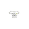 Anillo de Compromiso en 14k en Oro Blanco con 3.01CT Diamante Central