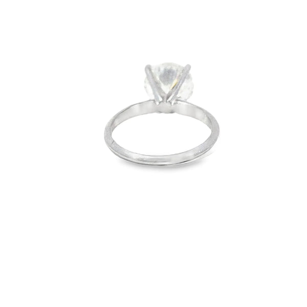 Anillo de Compromiso en 14k en Oro Blanco con 3.01CT Diamante Central