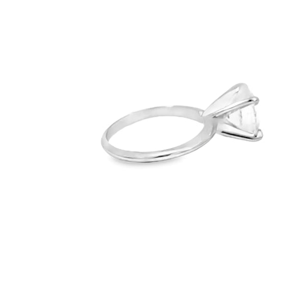 Anillo de Compromiso en 14k en Oro Blanco con 3.01CT Diamante Central