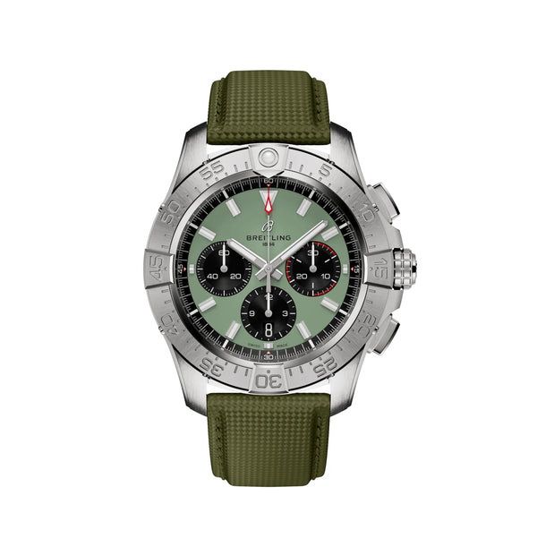 Reloj Breitling Avenger de acero automático de 44 mm con cronógrafo en verde