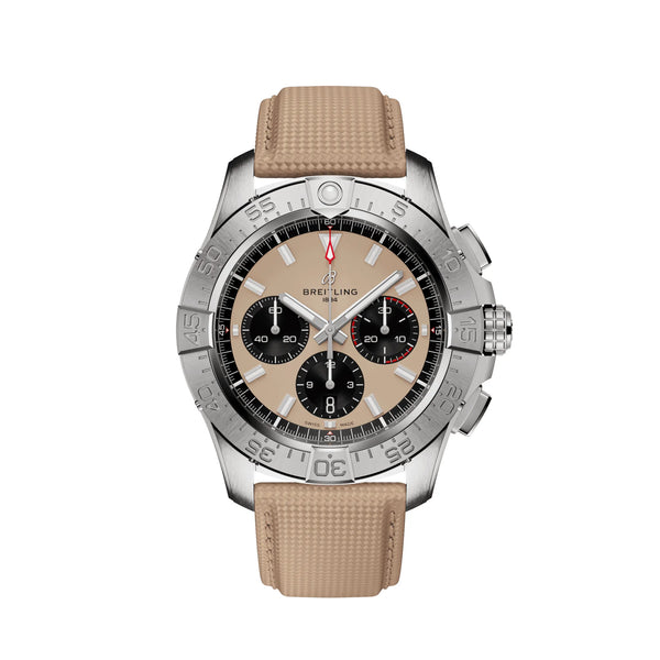 Reloj Breitling Avenger de acero automático de 44 mm con cronógrafo en beige