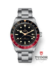 Reloj Tudor Black Bay en acero de 39MM GMT movimiento automático, bisel rojo y negro