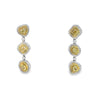 Aretes de oro blanco de 18K con diamante de 1.10 ct y piedra FD de 1.53 ct, lujo supremo