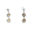 Aretes de oro blanco de 18K con diamante de 1.10 ct y piedra FD de 1.53 ct, lujo supremo