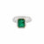 Anillo para Dama en 14K en Oro Blanco con 0.67CT en Esmeralda