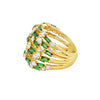 Anillo para Dama en 18K en Oro Amarillo con 1.95CT en diamantes y 4.05CT en Tsavorite