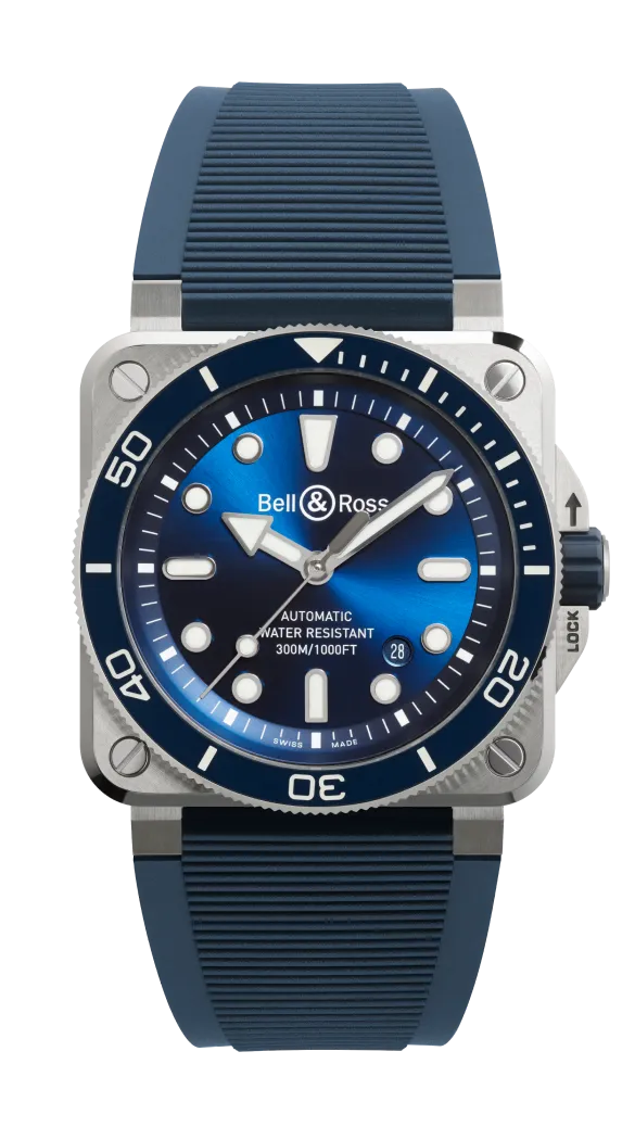 Reloj Bell & Ross BR 03-92 Diver Automático de 42 mm en Acero Inoxidable con Esfera Azul