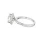 Anillo de Compromiso en 14k en Oro Blanco con 2.01CT Diamante Central