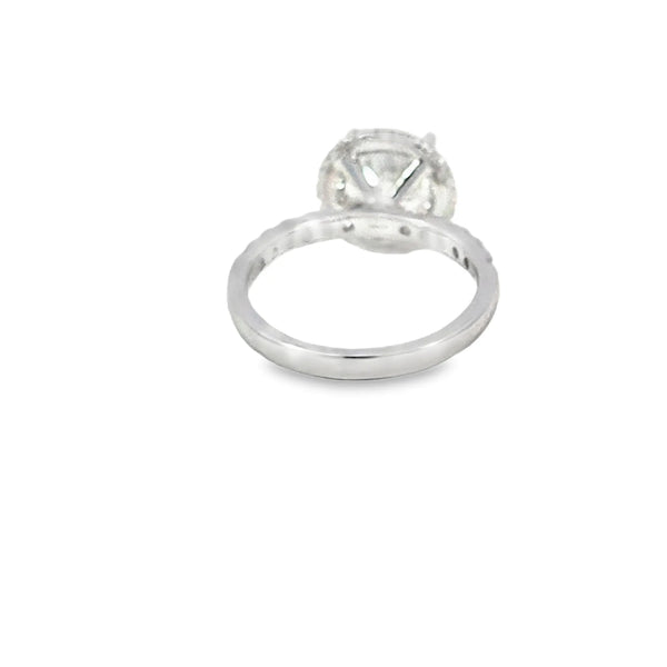 Anillo de Compromiso en 14k en Oro Blanco con 2.01CT Diamante Central