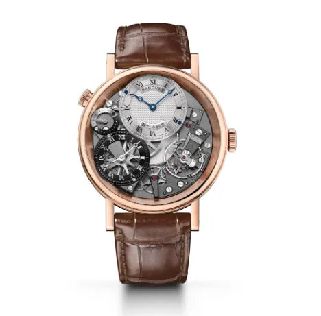Reloj Breguet Tradition Manual de 40 mm en Caja de Oro con Función GMT