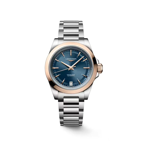 Reloj Longines Conquest Bicolor Automático 34MM Azul