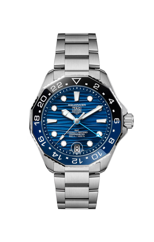 Reloj TAG Heuer Aquaracer GMT Automático de 42 mm en Acero Inoxidable con Esfera Azul