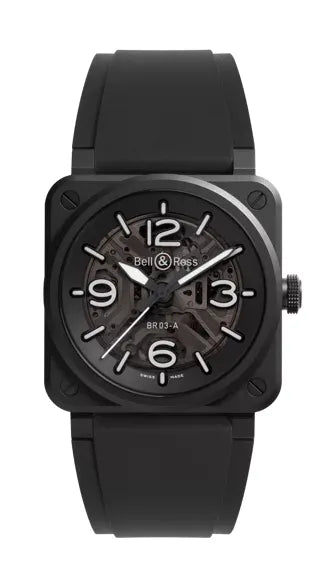 Reloj Bell & Ross BR 03 Automático de 42MM Cerámica con Esfera Skeleton