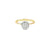 Anillo Solitario en Oro Amarillo de 14K con Brillante de 0.55 ct, calidad H VS1.