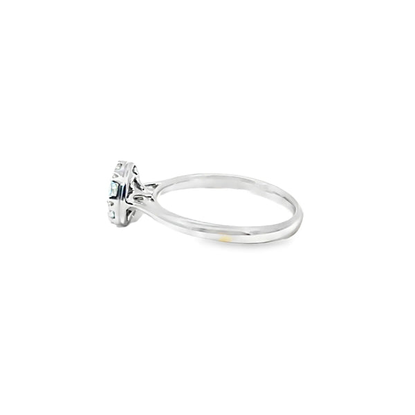 Anillo Solitario en Oro Blanco de 14K con Brillante de 0.55 ct, calidad H VS1.