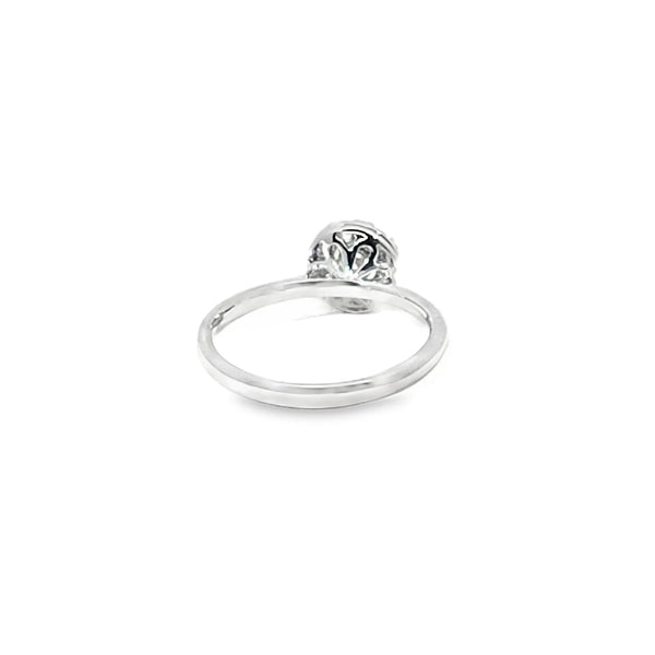 Anillo Solitario en Oro Blanco de 14K con Brillante de 0.55 ct, calidad H VS1.