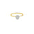 Anillo Solitario en Oro Amarillo de 14K con Brillante de 0.19 ct, calidad H VS1.