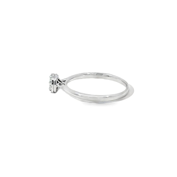 Anillo Solitario en Oro de 14K con Brillante de 0.19 ct, calidad H VS1.