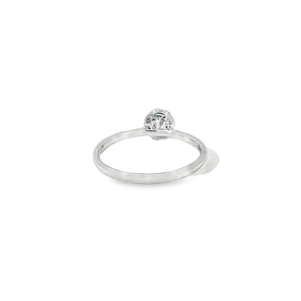 Anillo Solitario en Oro de 14K con Brillante de 0.19 ct, calidad H VS1.