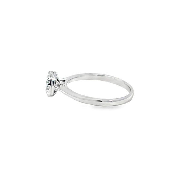 Anillo Solitario en Oro Blanco de 14K con Brillante de 0.34 ct, calidad H VS1.