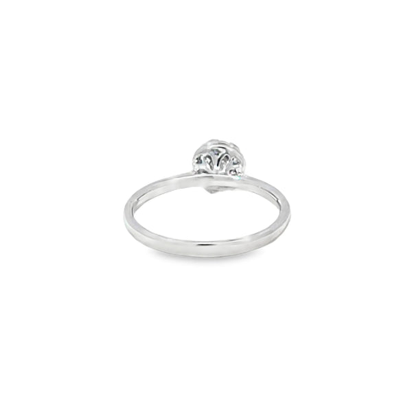 Anillo Solitario en Oro Blanco de 14K con Brillante de 0.34 ct, calidad H VS1.