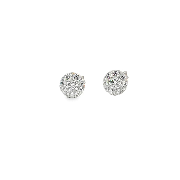 Broquel Brillante en Oro Amarillo de 14K con Diamante de 0.68 ct, calidad H VS1.