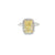 Anillo de Compromiso en 14K en Oro Blanco con 4.03CT Diamante Cushion calidad Y SI1