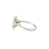 Anillo de Compromiso en 14K en Oro Blanco con 4.03CT Diamante Cushion calidad Y SI1