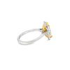 Anillo de Compromiso en 14K en Oro Blanco con 4.03CT Diamante Cushion calidad Y SI1