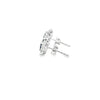 Aretes en oro blanco de 14K con 0.50 ct en diamantes y 1.84 ct en piedras centrales