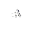 Aretes en oro blanco de 14K con 0.50 ct en diamantes y 1.84 ct en piedras centrales