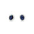 Aretes en oro blanco de 14K con 0.93 ct en diamantes y 4.95 ct en zafiros