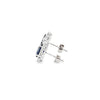 Aretes en oro blanco de 14K con 0.93 ct en diamantes y 4.95 ct en zafiros