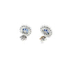 Aretes en oro blanco de 14K con 0.93 ct en diamantes y 4.95 ct en zafiros