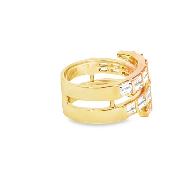 Anillo para dama en oro amarillo de 18K con 2.03 ct de diamantes