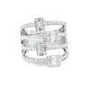 Anillo para dama en oro blanco de 18K con 1.59 ct de diamantes