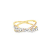 Anillo para dama en oro amarillo de 14K con 0.53 ct en diamantes