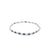 Brazalete en oro blanco de 14K con 2.31 ct en diamantes y zafiros