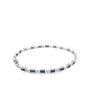 Brazalete en oro blanco de 14K con 2.31 ct en diamantes y zafiros