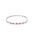 Brazalete en oro blanco de 14K con 2.37 ct de diamantes y rubíes
