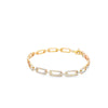 Brazalete en oro amarillo de 14K con 0.98 ct de diamantes